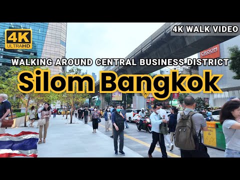 [4K HDR] Walking Around Silom and Thaniya Walking Street Bangkok