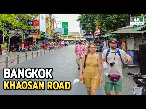 Afternoon Walking through Khaosan Road Bangkok – July 2022