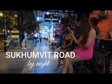 SUKHUMVIT ROAD BY NIGHT | BANGKOK | THAILAND | WALKVLOG MEDIA