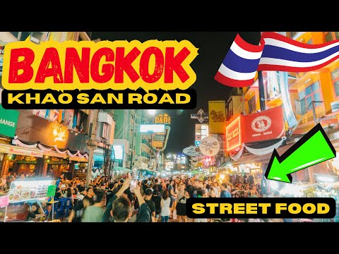 Dive into Bangkok's Vibrant Nightlife and 🍜 Street Food on Khao San Road 🇹🇭