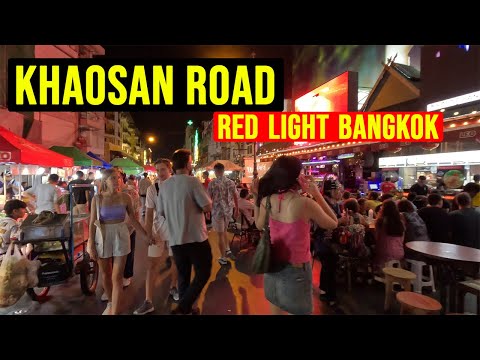 【🇹🇭 4K】 Khaosan Road Bangkok Thailand 2023 August | Amazing Night Life