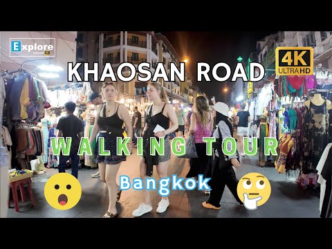 【🇹🇭 4K】Khaosan Road Night Vibes 2024 | Bangkok Walking Tour