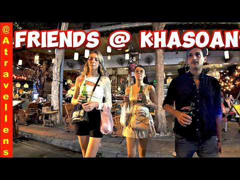 Energetic atmosphere khaosan Road | Exploring Bangkok's Road’s Nightlife 2024