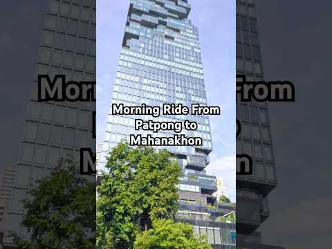 🚴‍♀️ Morning Cycling Bangkok – Patpong to Mahanakhon 🌆